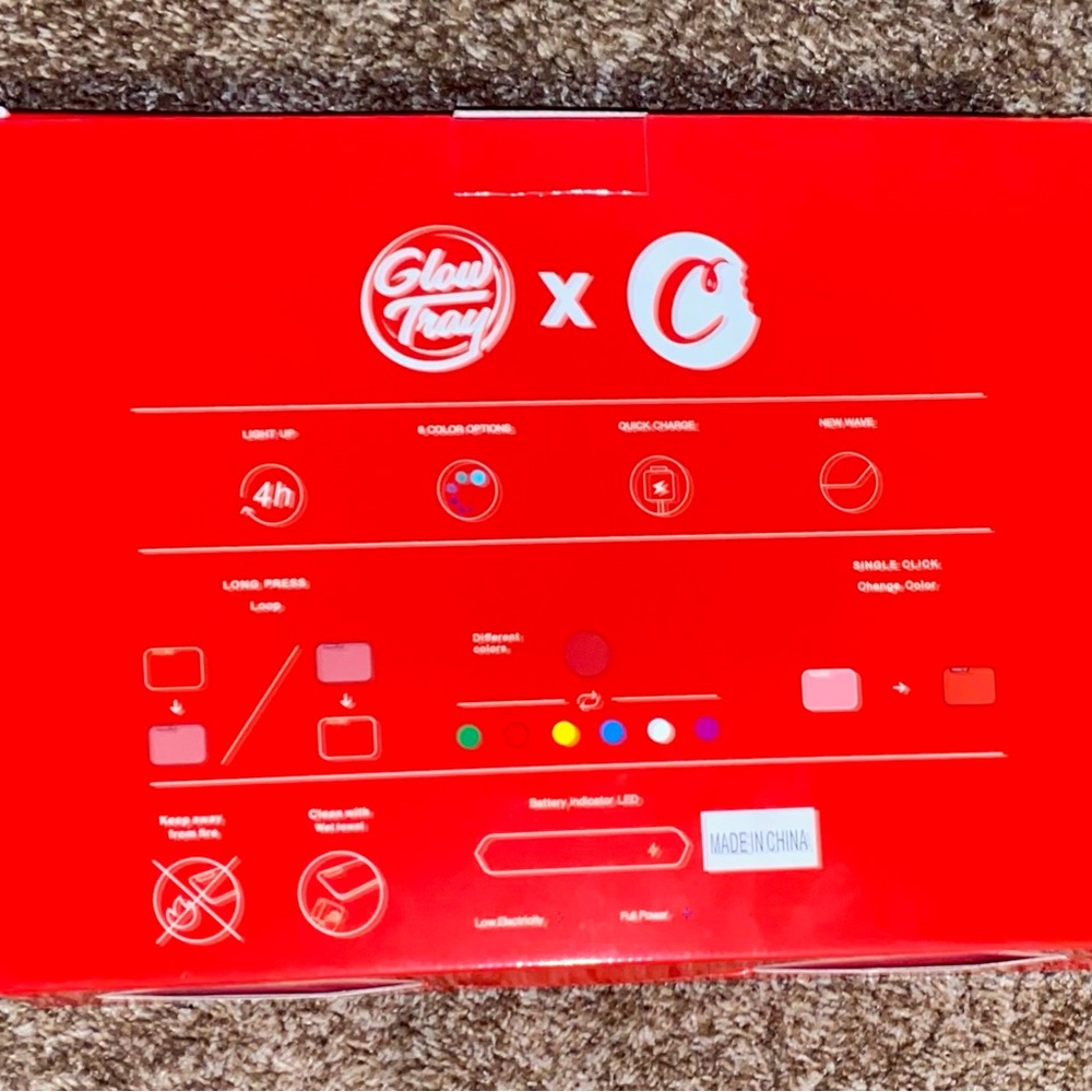 Glow Tray Red LED Light-Up Tray